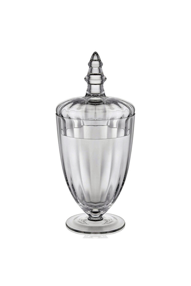 Footed Glass Storage Container 24 Cm