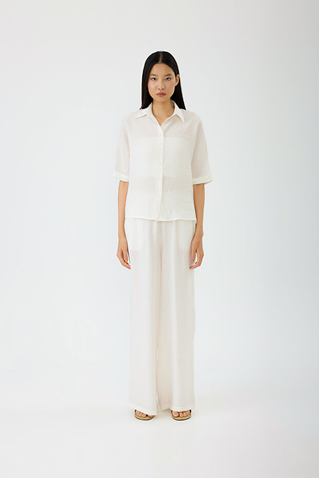 Wide Leg Modal Trousers