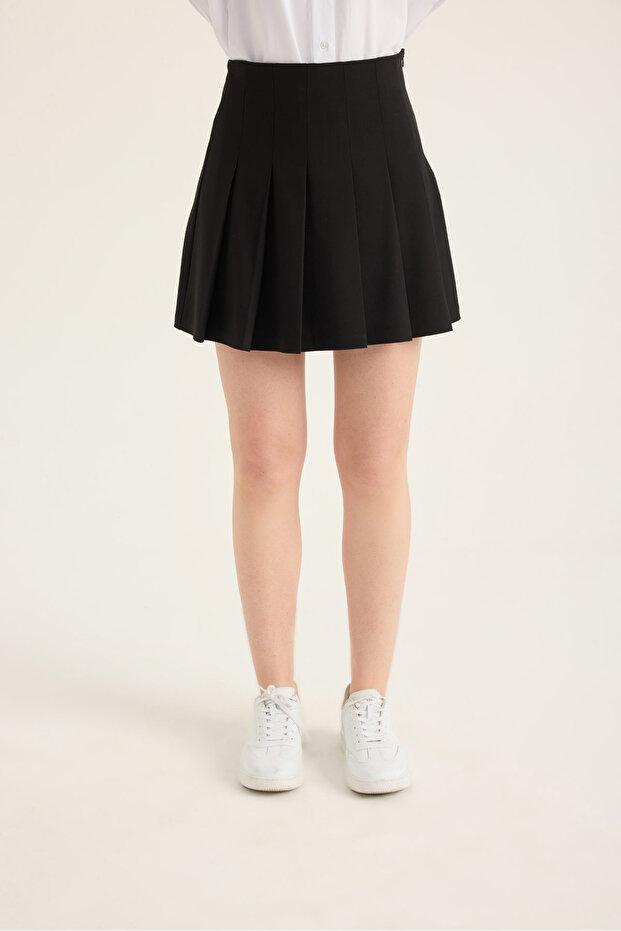 Pileli Mini Etek - 2