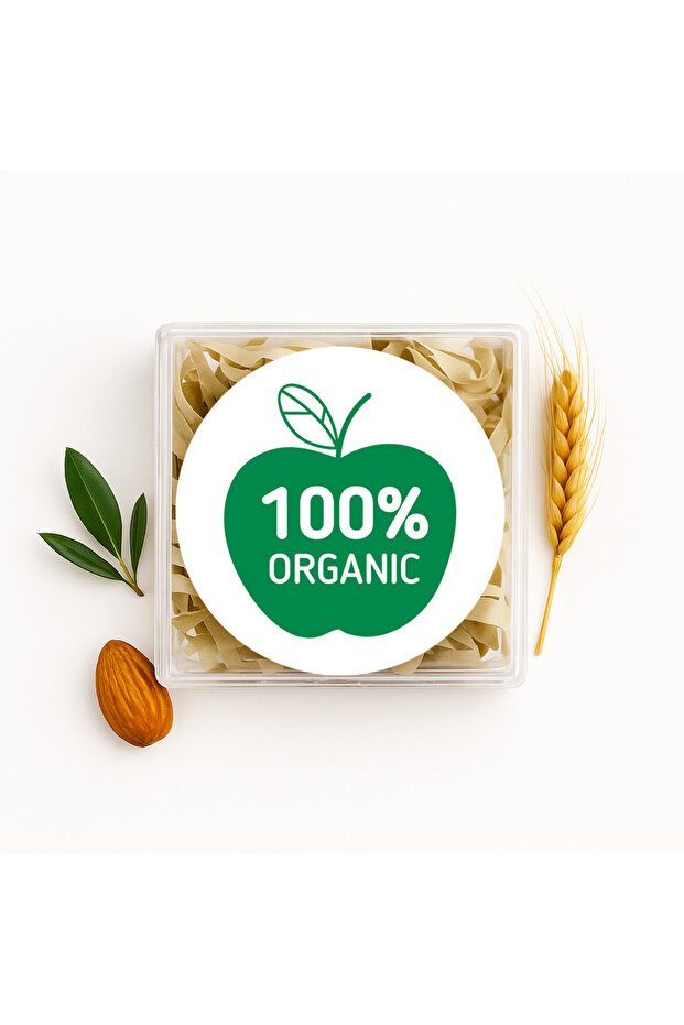 4 cm Round 100% Organic Label – Set of 24 | Sticker for Natural Product Packaging