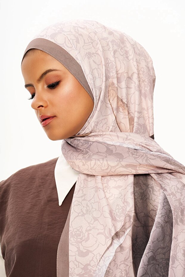 Echo d’Orient Zero Weight Desenli Şal Antrasit - 1