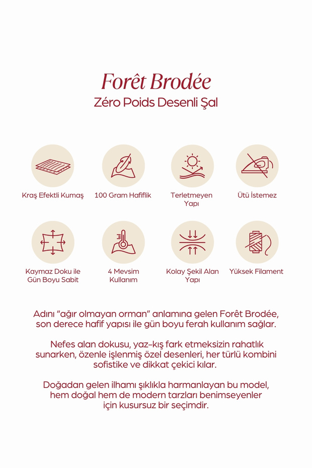 Pai̇sverde Zero Weight Patterned Ethnic Patterned Shawl Anthracite - 5