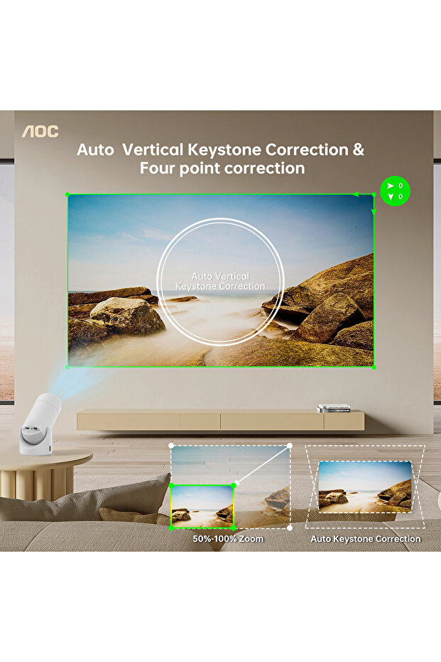 Projector with WiFi and Bluetooth,Full HD 4K Support with 180° Rotation Adjustment, 220 ANSI Lumens - 7