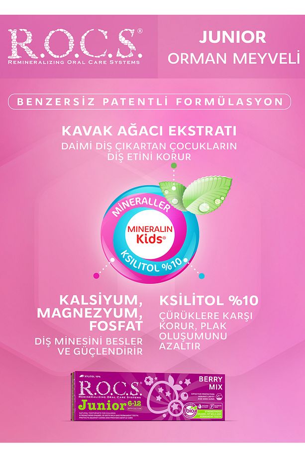Rocs Junior 6-12 Orman Meyveli Özlü Diş Macunu 74 gr - 2
