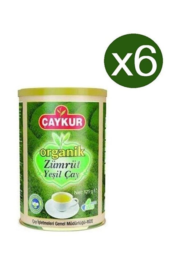شاي أخضر زمردي عضوي 125 جرام 6 قطع