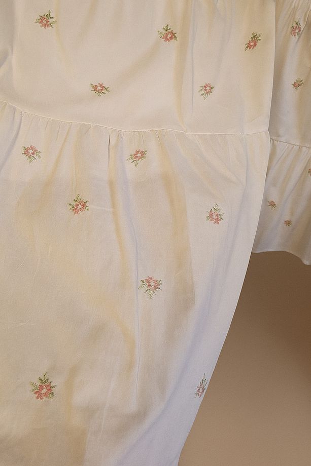 Mini Çiçekli Nakışlı Etek - 2