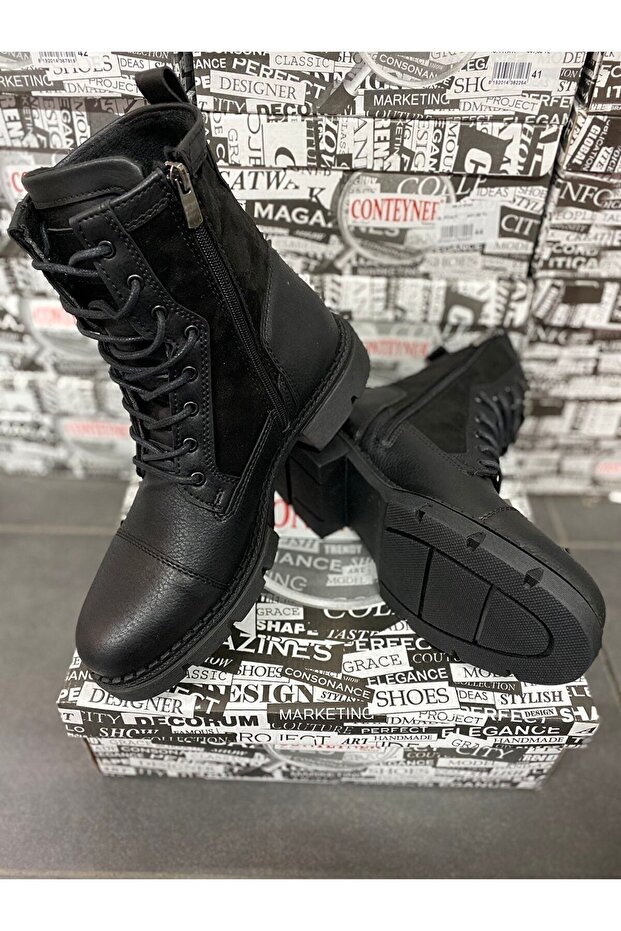 Erkek Askeri Postal Bot Siyah 638 - 3