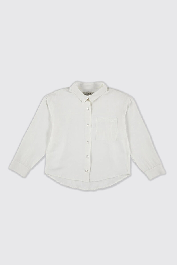 Kız Çocuk Beyaz Gömlek - 1