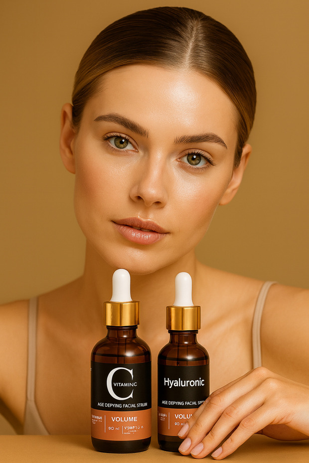 Vitamin C & Hyaluronic Acid 2’li Serum Seti – Cildi Aydınlatan ve Nemlendiren Yaşlanma Karşıtı Bakım - 3