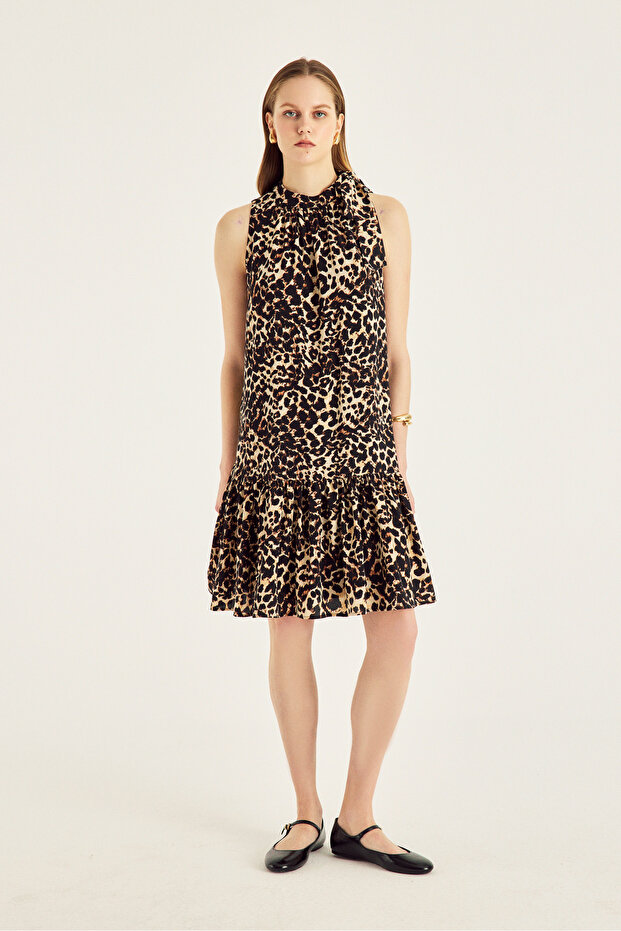 Rochie cu guler cravată - 2