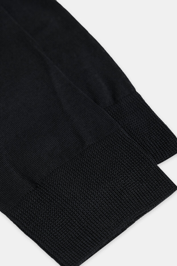 Siyah Merserize Çorap - 2