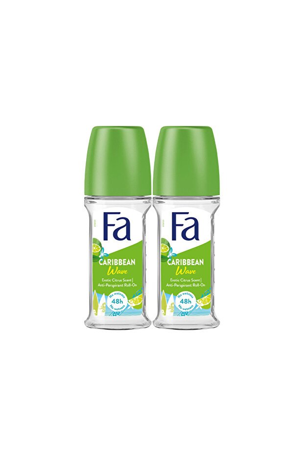 Caribbean Wave Roll On Deodorant Value Pack – 2 x 50ml – Long-Lasting Freshness
