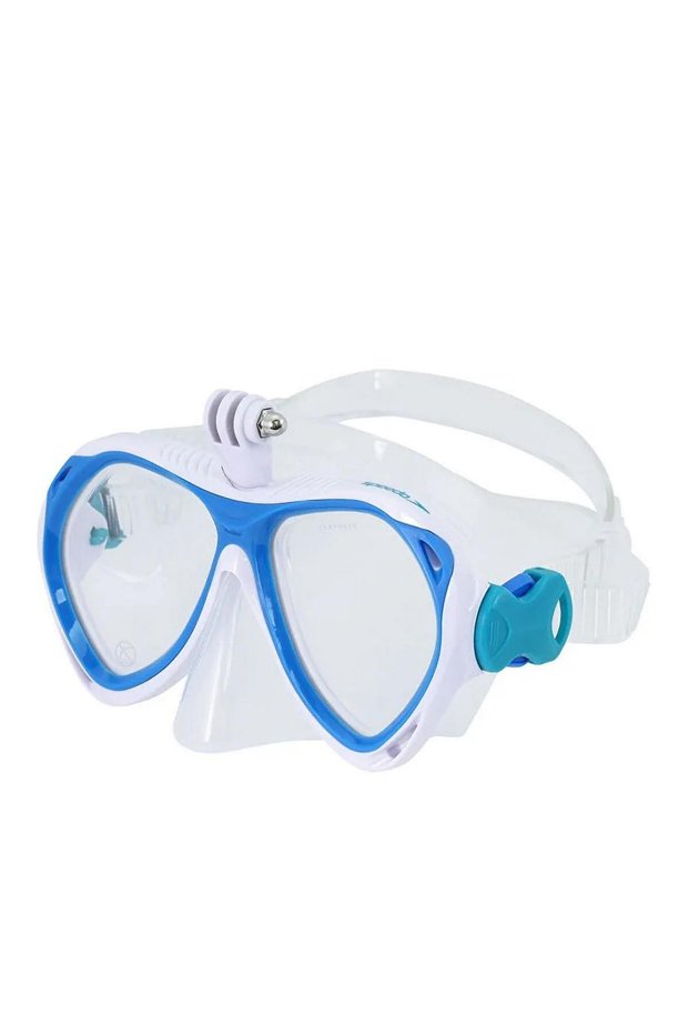 Sol25003-Rlpl Ju Dual Lenses Mask with Camera Mount Children's Swimming Goggles Blue