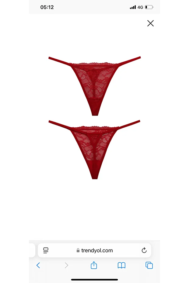 5 li Dantelli tanga string - 1