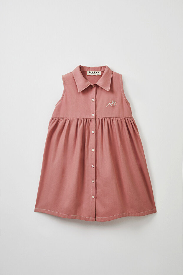 Lindy Pink Shirt Dress