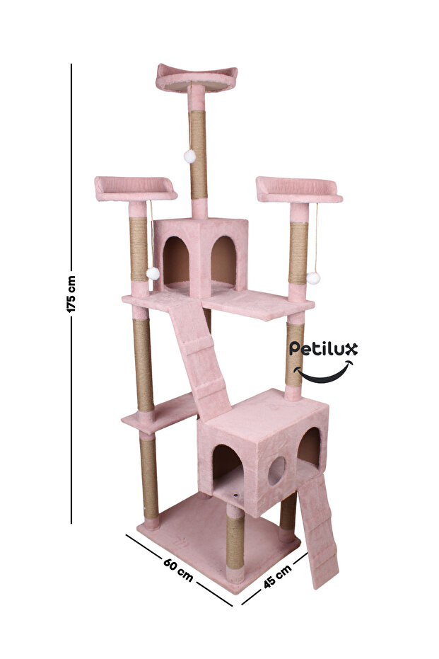New Multi-Storey Cat House with Residence Design Jute Drawstring Scratching Tower and Resting Area - 4