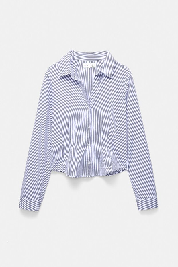 Dar kesim pensli gömlek - 6