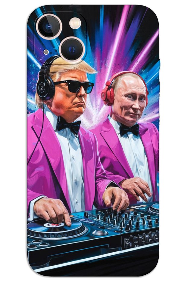 iPhone 15 Plus Case Hd Pattern Printed Back Cover - Dj Trump Putin