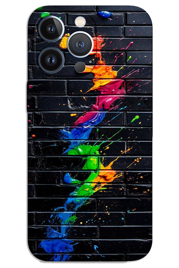 غطاء خلفي مطبوع بنمط HD لهاتف iPhone 13 Pro - فرشاة
