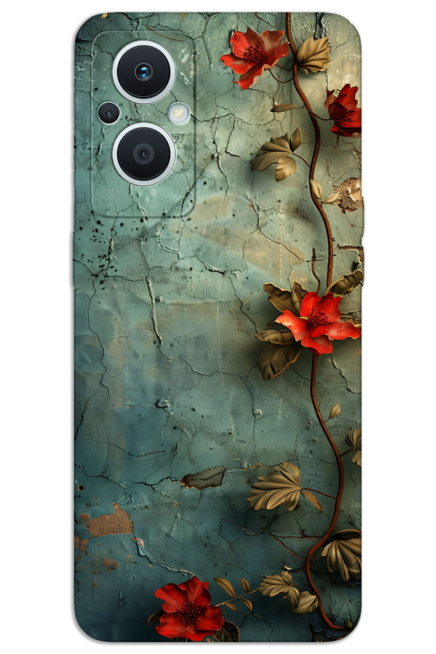 Oppo Reno 7 Lite Case Hd Pattern Printed Back Cover - Ivy Flower