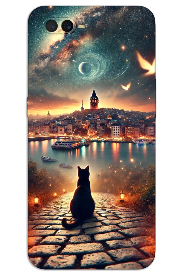 Oppo A5S / A12 Case Hd Pattern Printed Back Cover - Cat Galata