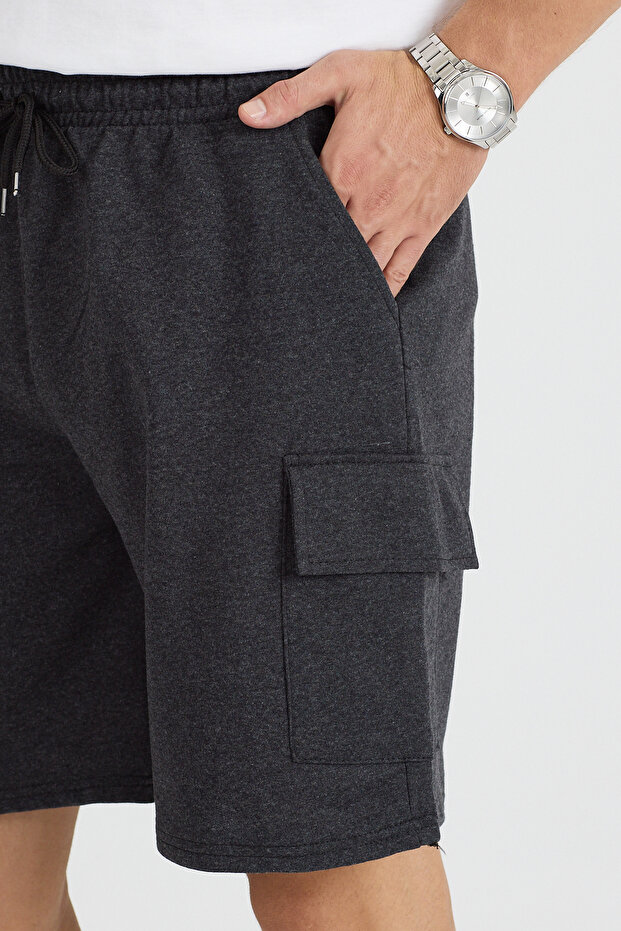 Unisex 3'lü Kargo Cepli Fit Şort - 8