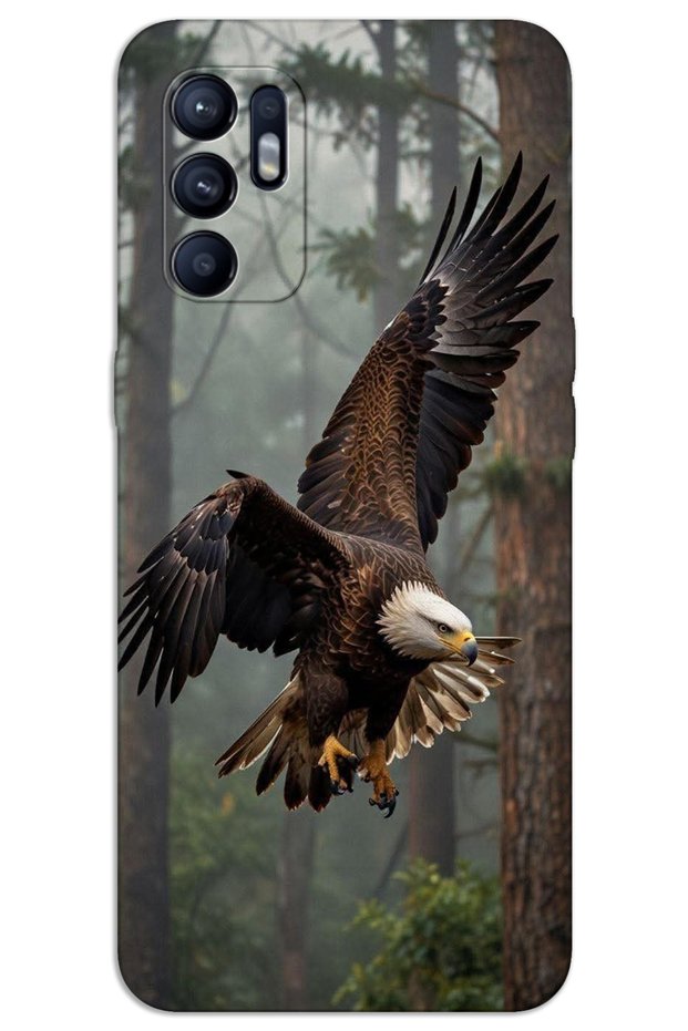 Oppo Reno 6 Case Hd Pattern Printed Back Cover - Eagle
