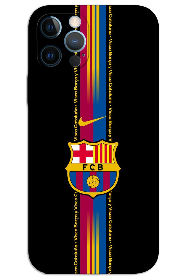 غطاء خلفي مطبوع بنمط HD لهاتف iPhone 12 Pro - برشلونة
