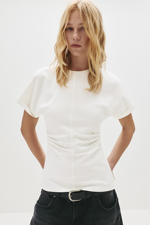 Yanları büzgülü tişört - 4