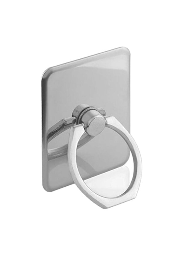 Popsocket with Ring for Phone or Tablet Support, Silver - 1