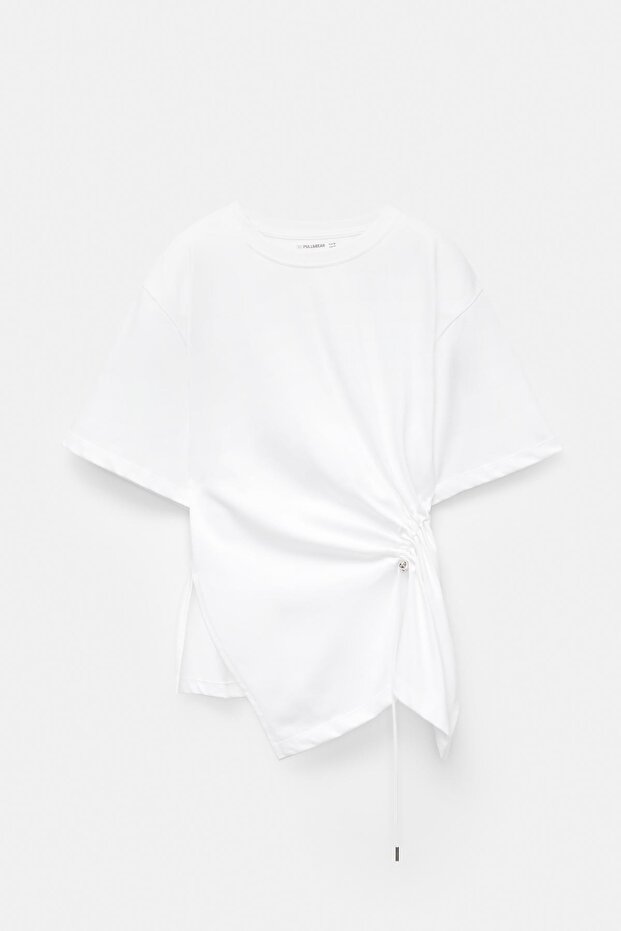 Beli büzgülü tişört - 5