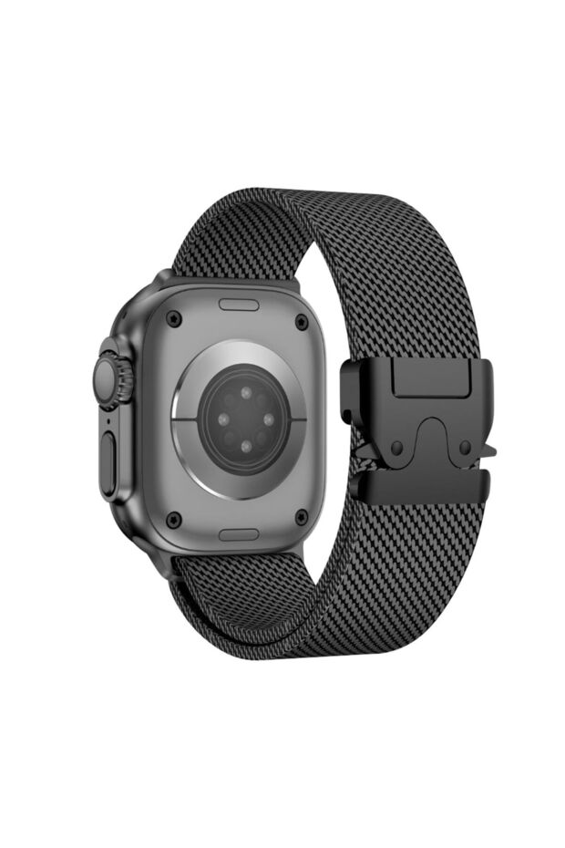 Milanese Mesh Loop Band For Apple Watch 49/46/45/44/42mm-Black