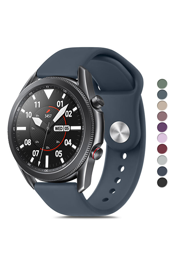 Silicone Bands for Samsung Galaxy Watch 3 45mm-Midnight Blue