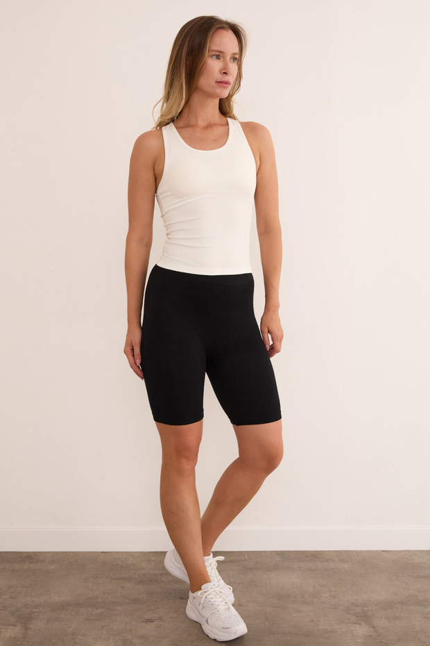 Basic Fitilli Biker Tayt - 5