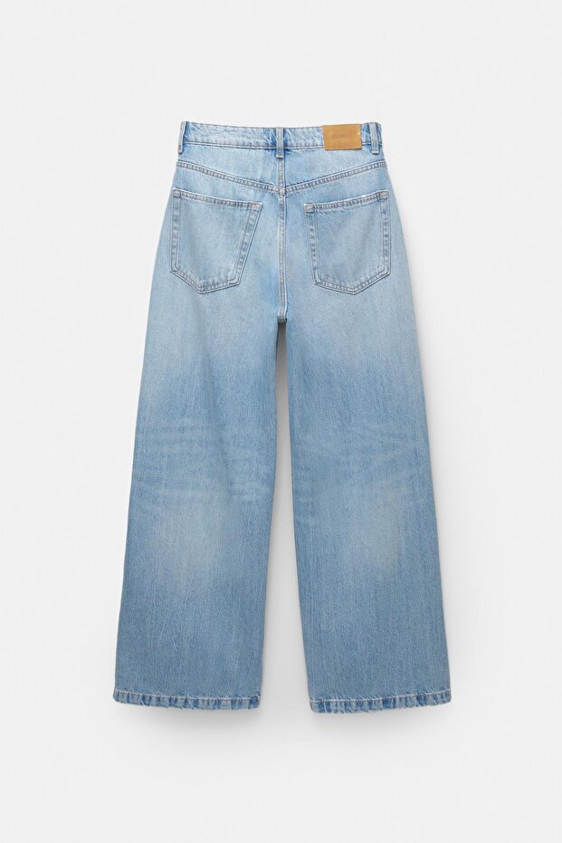 Orta bel baggy jean - 8