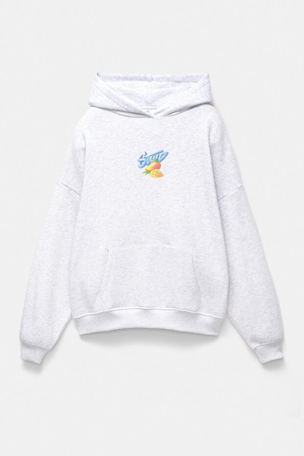 Mango desenli STWD kapüşonlu sweatshirt - 6