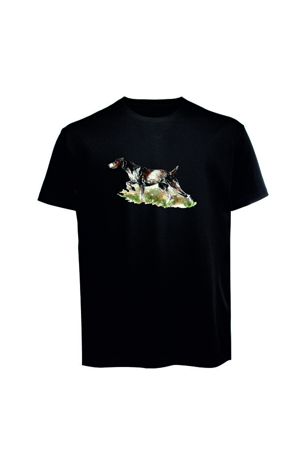 Unisex Hunting Dog Printed T-Shirt Cotton Combed Single Jersey Basic