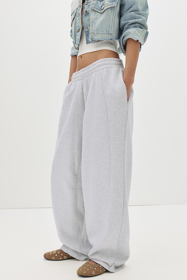 Barrel kesim eşofman pantolon - 5