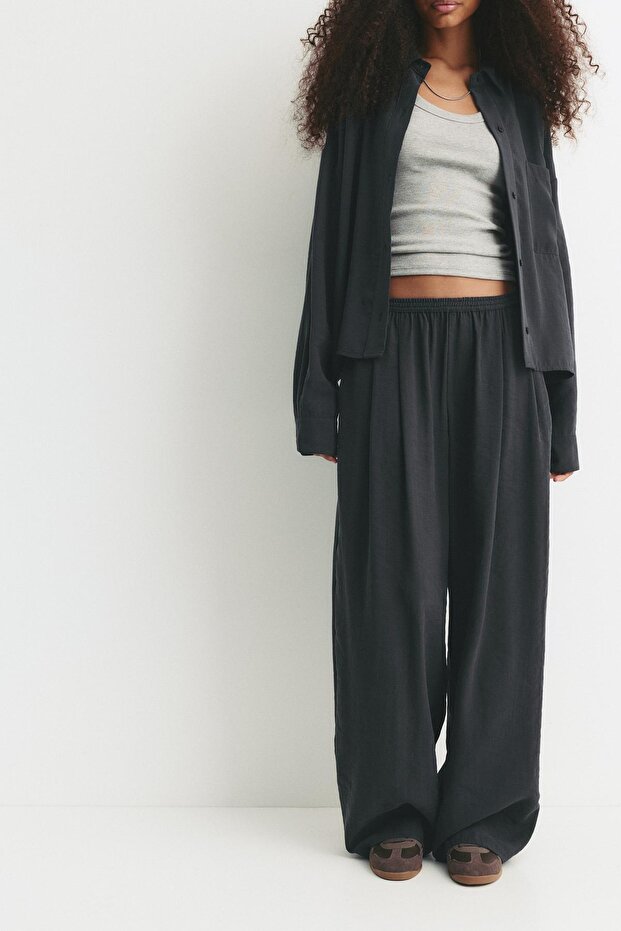 Pilili kumaş pantolon - 2