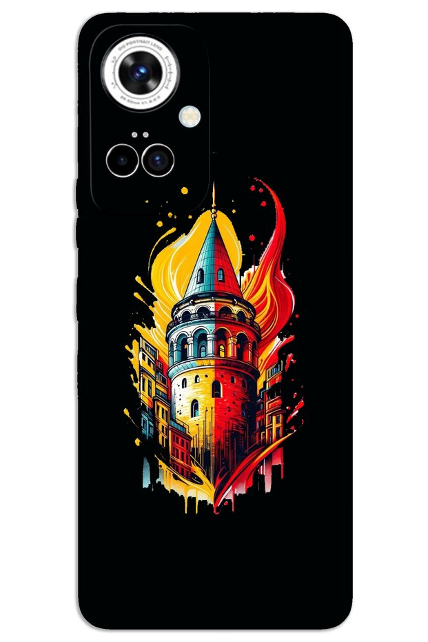 Tecno Camon 19 Pro Case Hd Pattern Printed Back Cover - Yellow Red Galata