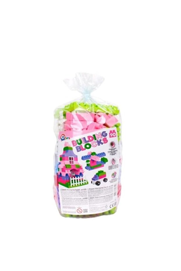 Set de blocuri de construcție, plastic, multicolor, 90 buc. - 1