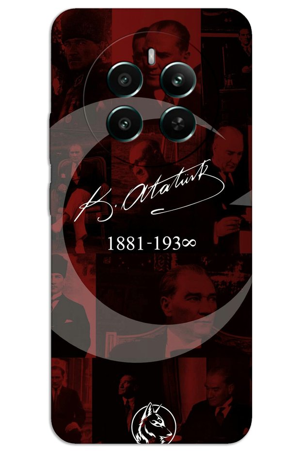 Realme 12 4g Case Hd Pattern Printed Back Cover - Atatürk Ayyıldız