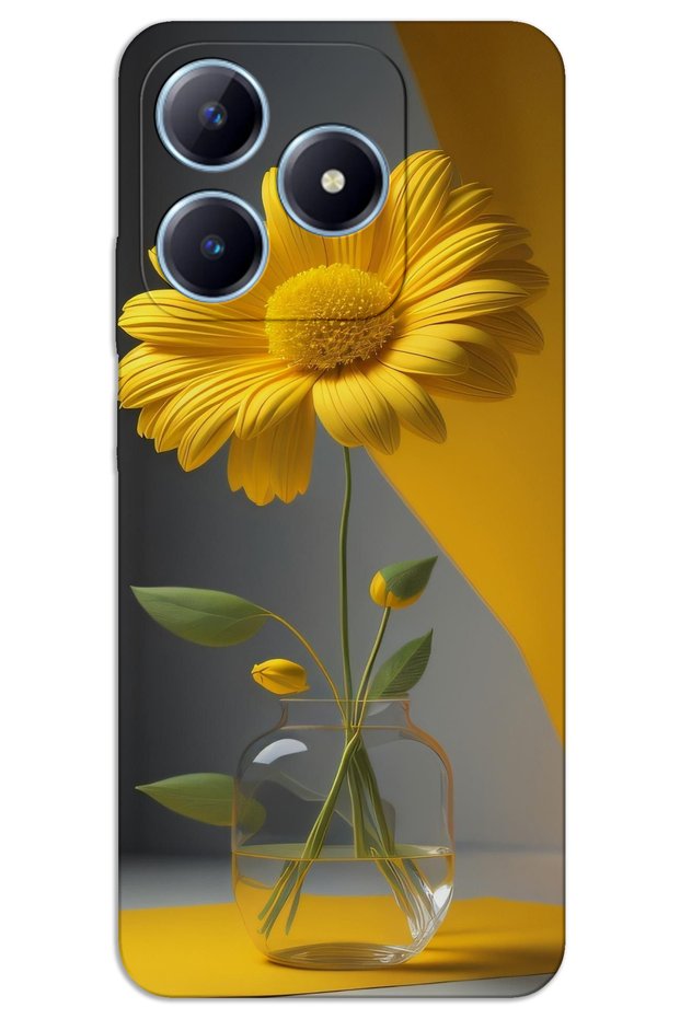 Realme Note 50 Case Hd Pattern Printed Back Cover - Fanus Flower