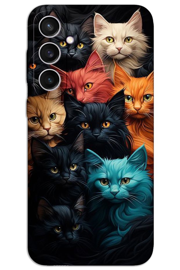 Samsung Galaxy S24 Plus Case Hd Pattern Printed Back Cover - Colorful Cats