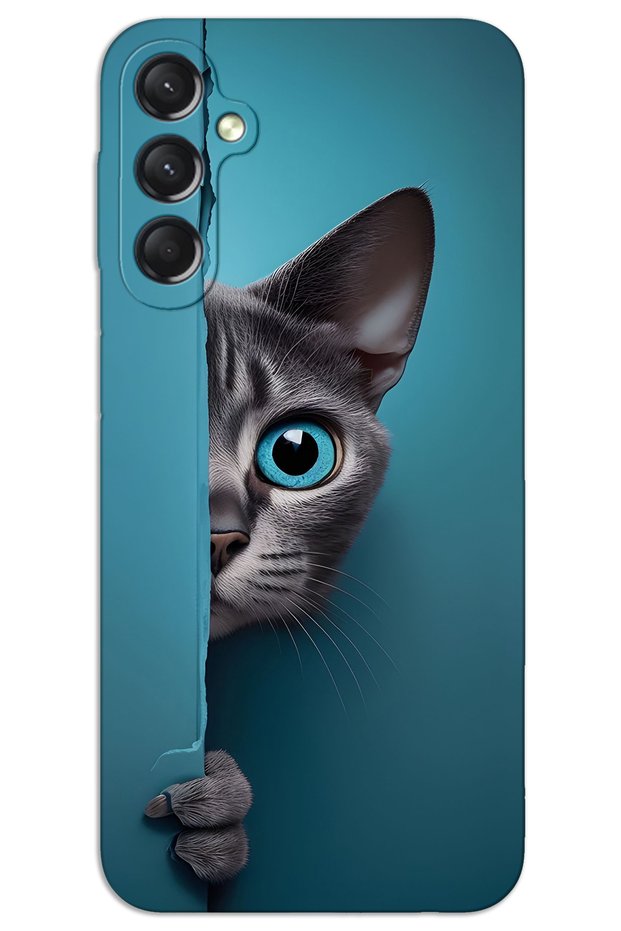 Samsung Galaxy A35 Case Hd Pattern Printed Back Cover - Blue Eyed Cat