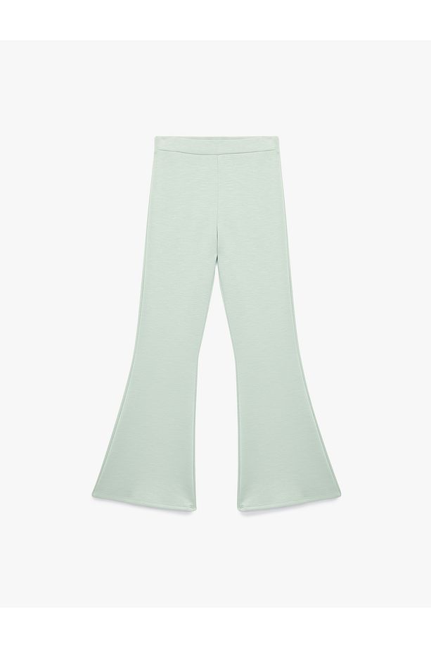 Scuba Kumaş Slim Fit İspanyol Paça Pantolon - 1