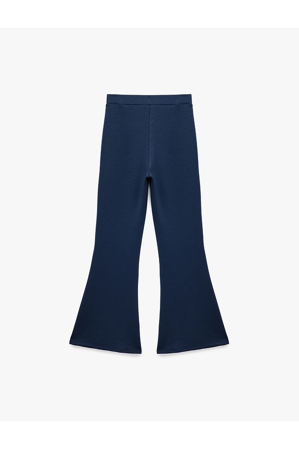 Scuba Kumaş Slim Fit İspanyol Paça Pantolon - 2