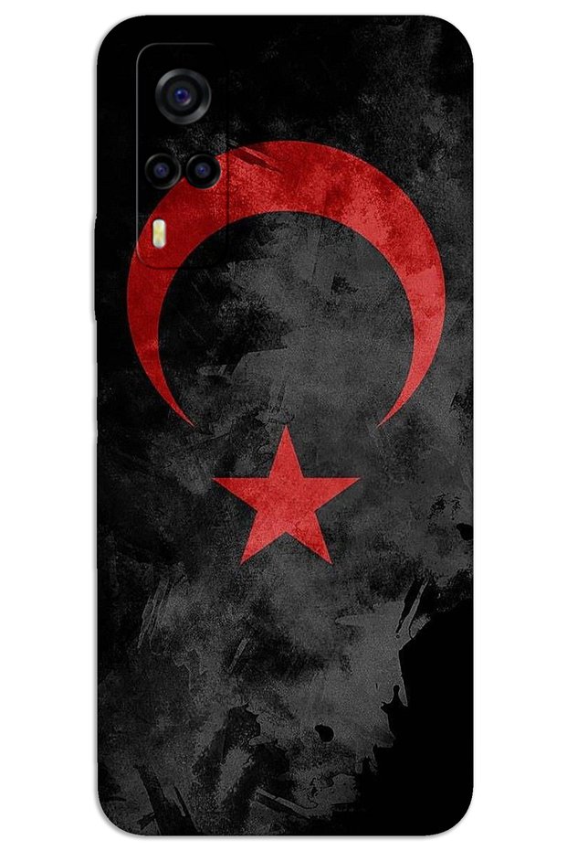 Vivo Y53S Case Hd Pattern Printed Back Cover - Black Flag