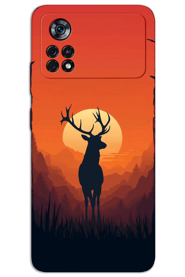 حافظة هاتف Xiaomi Poco X4 Pro 5G مطبوعة بنمط HD - غزال