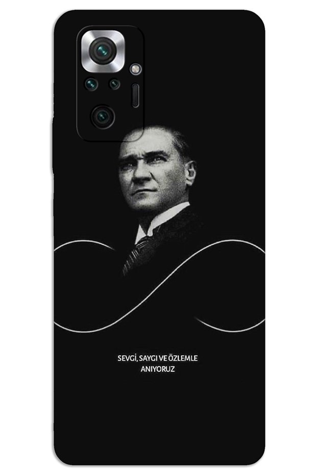 حافظة هاتف Xiaomi Redmi Note 10 Pro ذات غطاء خلفي مطبوع بنمط HD - أتاتورك إنفينيتي